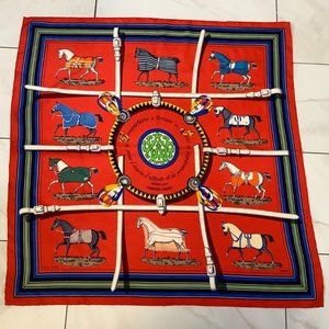Authentic Hermes Couvertues & Tenues  Silk Scarf